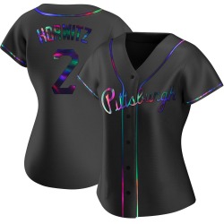 Spencer Horwitz Pittsburgh Pirates Women's Replica Alternate Jersey - Black Holographic