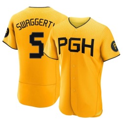 Travis Swaggerty Pittsburgh Pirates Men's Authentic 2023 City Connect Jersey - Gold