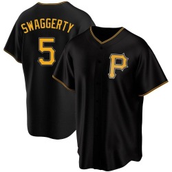 Travis Swaggerty Pittsburgh Pirates Men's Replica Alternate Jersey - Black