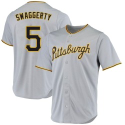 Travis Swaggerty Pittsburgh Pirates Men's Replica Road Jersey - Gray