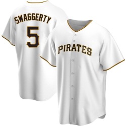 Travis Swaggerty Pittsburgh Pirates Youth Replica Home Jersey - White