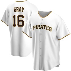 Tristan Gray Pittsburgh Pirates Men's Replica Home Jersey - White