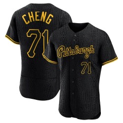 Tsung-Che Cheng Pittsburgh Pirates Men's Authentic Snake Skin City Jersey - Black