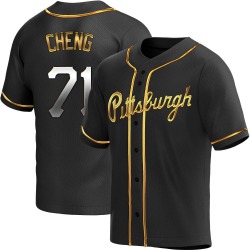 Tsung-Che Cheng Pittsburgh Pirates Youth Replica Alternate Jersey - Black Golden