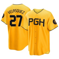 Vince Velasquez Pittsburgh Pirates Men's Replica 2023 City Connect Jersey - Gold