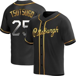 Yoshi Tsutsugo Pittsburgh Pirates Youth Replica Alternate Jersey - Black Golden